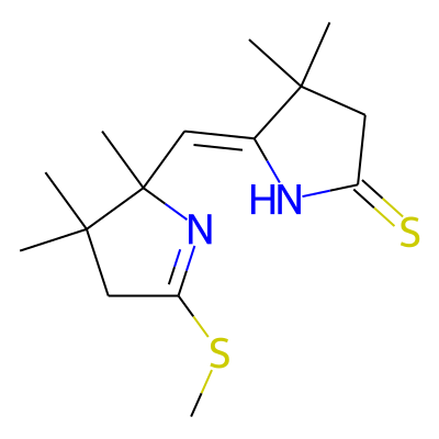 Pyrrolidine-5-thione, 3,3-dimethyl-2-[5-(methylthio)-3,4-dihydro-2,3,3-trimethyl-2(2H)pyrrolyl]methylene-