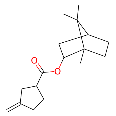 Cyclopentanecarboxylic acid, 3-methylene-, 1,7,7-trimethylbicyclo[2.2.1]hept-2-yl ester