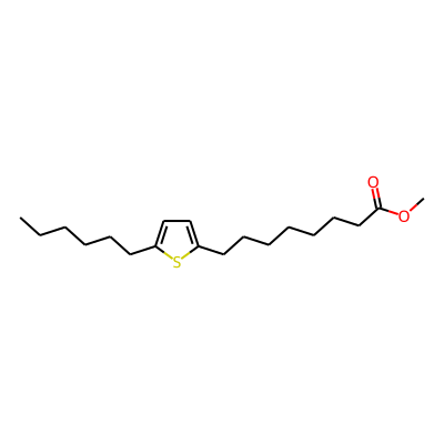 2-Thiopheneoctanoic acid, 5-hexyl-, methyl ester