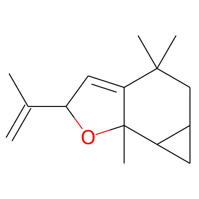 2H-Cyclopropa[g]benzofuran, 4,5,5a,6,6a,6b-hexahydro-4,4,6b-trimethyl-2-(1-methylethenyl)-