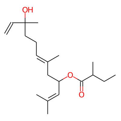 (E)-3-Hydroxyfarnesa-1,6,10-trien-9-yl 2-methylbutyrate