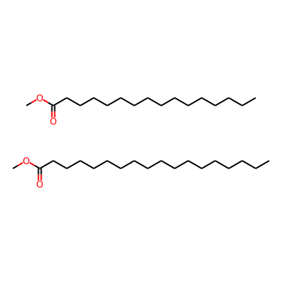 Methyl hexadecanoate; methyl octadecanoate