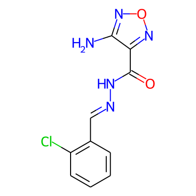 Furazane-3-carbohydrazide, 4-amino-N2-(2-chlorobenzylideno)-