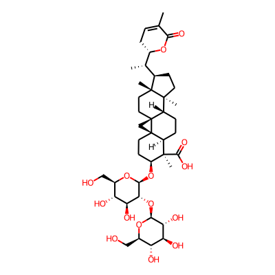(1S,3R,6S,7R,8R,11S,12S,15R,16R)-6-[(2R,3R,4S,5S,6R)-4,5-dihydroxy-6-(hydroxymethyl)-3-[(2S,3R,4S,5S,6R)-3,4,5-trihydroxy-6-(hydroxymethyl)oxan-2-yl]oxyoxan-2-yl]oxy-7,12,16-trimethyl-15-[(1S)-1-[(2S)-5-methyl-6-oxo-2,3-dihydropyran-2-yl]ethyl]pentacyclo[9.7.0.01,3.03,8.012,16]octadecane-7-carboxylic acid