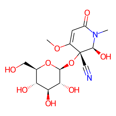 3-(beta-D-glucopyranosyloxy)-1,2,3,6-tetrahydro-2-hydroxy-4-methoxy-1-methyl-6-oxo-3-pyridinecarbonitrile