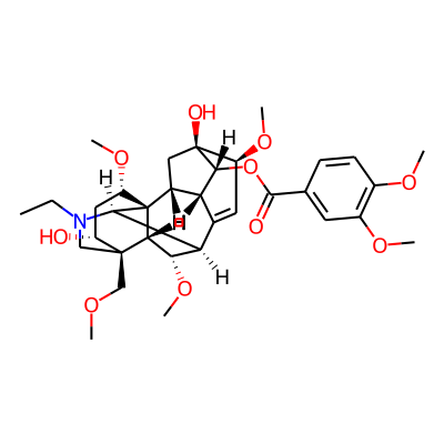 [(1S,2R,3S,4R,5S,6S,9R,10R,13R,14R,16S,17S,18R)-11-ethyl-5,14-dihydroxy-6,16,18-trimethoxy-13-(methoxymethyl)-11-azahexacyclo[7.7.2.12,5.01,10.03,8.013,17]nonadec-7-en-4-yl] 3,4-dimethoxybenzoate