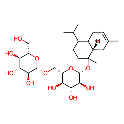 (2S,3R,4R,5S,6S)-2-(hydroxymethyl)-6-(((2S,3R,4R,5S,6R)-3,4,5-trihydroxy-6-(((4aR,8aS)-4-isopropyl-1,7-dimethyl-1,2,3,4,4a,5,8,8a-octahydronaphthalen-1-yl)oxy)tetrahydro-2H-pyran-2-yl)methoxy)tetrahydro-2H-pyran-3,4,5-triol