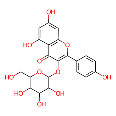 5,7-Dihydroxy-2-(4-hydroxyphenyl)-3-[3,4,5-trihydroxy-6-(hydroxymethyl)oxan-2-yl]oxychromen-4-one