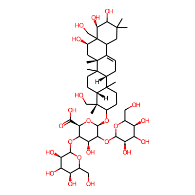 beta-D-Glucopyranosiduronic acid, (3beta,4beta,16alpha,21beta,22alpha)-16,21,22,23,28-pentahydroxyolean-12-en-3-yl O-beta-D-glucopyranosyl-(1,2)-O-(beta-D-glucopyranosyl-(1-4))-