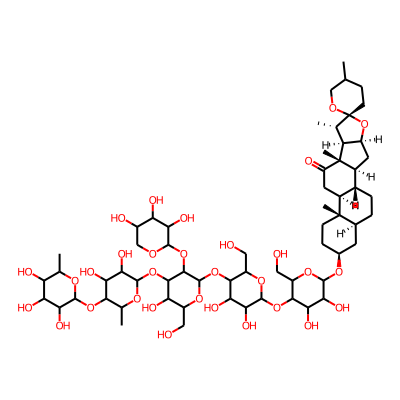 (1R,2S,4S,6R,7S,8R,9S,12S,13S,16S,18S)-16-[5-[5-[4-[3,4-dihydroxy-6-methyl-5-(3,4,5-trihydroxy-6-methyloxan-2-yl)oxyoxan-2-yl]oxy-5-hydroxy-6-(hydroxymethyl)-3-(3,4,5-trihydroxyoxan-2-yl)oxyoxan-2-yl]oxy-3,4-dihydroxy-6-(hydroxymethyl)oxan-2-yl]oxy-3,4-dihydroxy-6-(hydroxymethyl)oxan-2-yl]oxy-5',7,9,13-tetramethylspiro[5-oxapentacyclo[10.8.0.02,9.04,8.013,18]icosane-6,2'-oxane]-10-one
