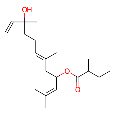 (E)-3-Hydroxyfarnesa-1,6,10-trien-9-yl 2-methylbutyrate