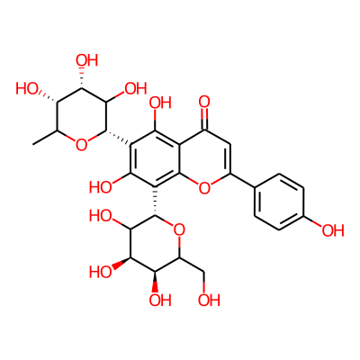 5,7-dihydroxy-2-(4-hydroxyphenyl)-8-[(2S,4R,5S)-3,4,5-trihydroxy-6-(hydroxymethyl)oxan-2-yl]-6-[(2S,4S,5R)-3,4,5-trihydroxy-6-methyloxan-2-yl]chromen-4-one