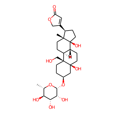 3-[(3S,5S,8R,9S,10R,13R,14S,17R)-5,14-dihydroxy-10-(hydroxymethyl)-13-methyl-3-[(2S,3R,4R,5R,6S)-3,4,5-trihydroxy-6-methyloxan-2-yl]oxy-2,3,4,6,7,8,9,11,12,15,16,17-dodecahydro-1H-cyclopenta[a]phenanthren-17-yl]-2H-furan-5-one