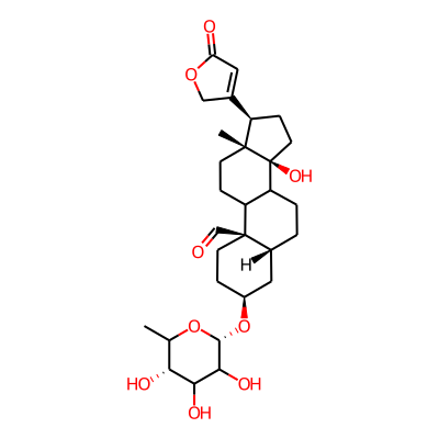 (3S,5R,10R,13R,14S,17R)-14-hydroxy-13-methyl-17-(5-oxo-2H-furan-3-yl)-3-[(2S,5S)-3,4,5-trihydroxy-6-methyloxan-2-yl]oxy-1,2,3,4,5,6,7,8,9,11,12,15,16,17-tetradecahydrocyclopenta[a]phenanthrene-10-carbaldehyde