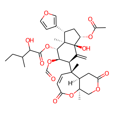 [(1S,3S,3aR,4R,5R,6R,7aS)-6-[(5R,5aR,9aS)-5,9a-dimethyl-2,7-dioxo-6,9-dihydro-5aH-pyrano[3,4-b]oxepin-5-yl]-1-acetyloxy-5-formyloxy-3-(furan-3-yl)-7a-hydroxy-3a-methyl-7-methylidene-1,2,3,4,5,6-hexahydroinden-4-yl] 2-hydroxy-3-methylpentanoate