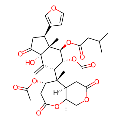 [(3S,3aR,4R,5R,6R,7aS)-6-[(4S,5R,5aR,9aS)-4-acetyloxy-5,9a-dimethyl-2,7-dioxo-4,5a,6,9-tetrahydro-3H-pyrano[3,4-b]oxepin-5-yl]-5-formyloxy-3-(furan-3-yl)-7a-hydroxy-3a-methyl-7-methylidene-1-oxo-3,4,5,6-tetrahydro-2H-inden-4-yl] 3-methylbutanoate