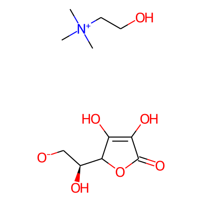 (2S)-2-(3,4-dihydroxy-5-oxo-2H-furan-2-yl)-2-hydroxyethanolate;2-hydroxyethyl(trimethyl)azanium
