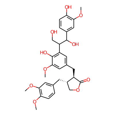 2(3H)-Furanone, 4-((3,4-dimethoxyphenyl)methyl)dihydro-3-((4-hydroxy-3-(2-hydroxy-2-(4-hydroxy-3-methoxyphenyl)-1-(hydroxymethyl)ethyl)-5-methoxyphenyl)methyl)-