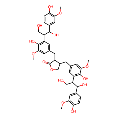 3,4-Bis[[3-[1,3-dihydroxy-1-(4-hydroxy-3-methoxyphenyl)propan-2-yl]-4-hydroxy-5-methoxyphenyl]methyl]oxolan-2-one