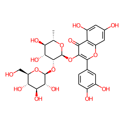 quercetin 3-O-beta-D-glucopyranosyl-(1->2)-rhamnopyranoside
