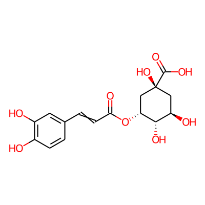 Cyclohexanecarboxylic acid, 3-[[3-(3,4-dihydroxyphenyl)-1-oxo-2-propenyl]oxy]-1,4,5-trihydroxy-, (1S,3R,4S,5R)-