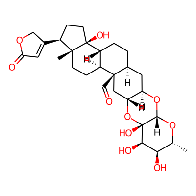(1S,3R,5S,7R,8S,9R,10S,12R,14R,15S,18R,19R,22S,23R)-8,9,10,22-tetrahydroxy-7,18-dimethyl-19-(5-oxo-2H-furan-3-yl)-4,6,11-trioxahexacyclo[12.11.0.03,12.05,10.015,23.018,22]pentacosane-14-carbaldehyde