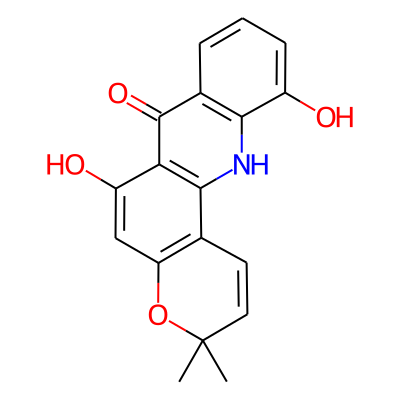 6,11-dihydroxy-3,3-dimethyl-12H-pyrano[2,3-c]acridin-7-one