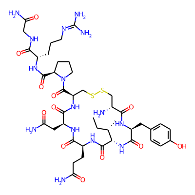 H-D-Cys(1)-Tyr-Ile-Gln-Asn-D-Cys(1)-D-Pro-Arg-Gly-NH2