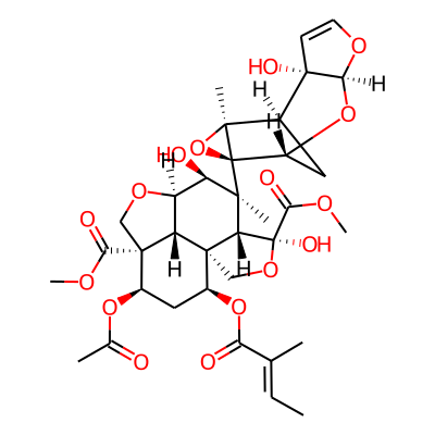 dimethyl (1S,4S,5R,6S,7S,8R,11S,12R,14S,15R)-12-acetyloxy-4,7-dihydroxy-6-[(1R,2S,6S,8R,9R,11S)-2-hydroxy-11-methyl-5,7,10-trioxatetracyclo[6.3.1.02,6.09,11]dodec-3-en-9-yl]-6-methyl-14-[(E)-2-methylbut-2-enoyl]oxy-3,9-dioxatetracyclo[6.6.1.01,5.011,15]pentadecane-4,11-dicarboxylate