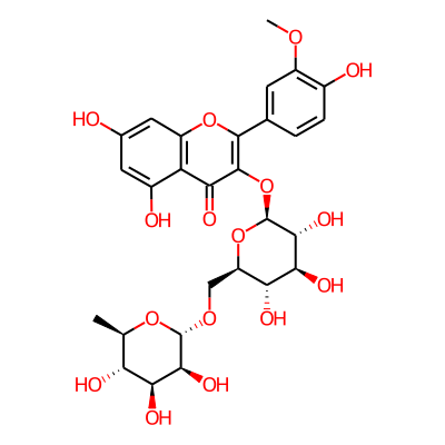 5,7-dihydroxy-2-(4-hydroxy-3-methoxyphenyl)-4-oxo-4H-chromen-3-yl 6-O-(6-deoxy-alpha-D-mannopyranosyl)-beta-D-glucopyranoside