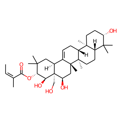 [(3R,4R,4aR,5R,6aR,6aS,6bR,8aR,10S,12aR,14bS)-4,5,10-trihydroxy-4a-(hydroxymethyl)-2,2,6a,6b,9,9,12a-heptamethyl-1,3,4,5,6,6a,7,8,8a,10,11,12,13,14b-tetradecahydropicen-3-yl] (Z)-2-methylbut-2-enoate