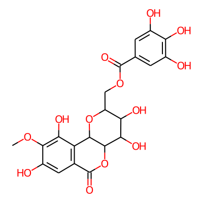 (3,4,8,10-tetrahydroxy-9-methoxy-6-oxo-3,4,4a,10b-tetrahydro-2H-pyrano[3,2-c]isochromen-2-yl)methyl 3,4,5-trihydroxybenzoate