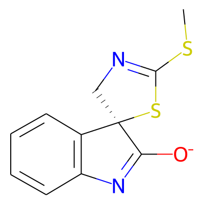 (5S)-2-methylsulfanylspiro[4H-1,3-thiazole-5,3'-indole]-2'-olate