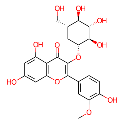 5,7-dihydroxy-2-(4-hydroxy-3-methoxy-phenyl)-3-[(1R,2R,3S,4R,5R)-2,3,4-trihydroxy-5-(hydroxymethyl)cyclohexoxy]chromen-4-one