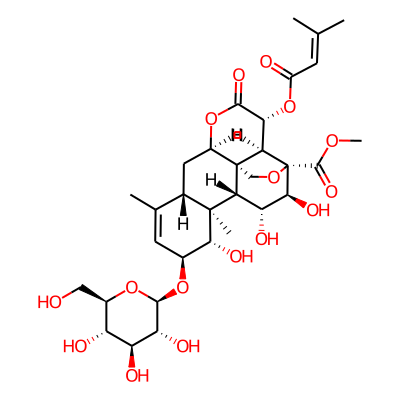 methyl (1R,2S,3R,6R,8S,11S,12S,13S,14R,15R,16S,17S)-12,15,16-trihydroxy-9,13-dimethyl-3-(3-methylbut-2-enoyloxy)-4-oxo-11-[(2R,3R,4S,5S,6R)-3,4,5-trihydroxy-6-(hydroxymethyl)oxan-2-yl]oxy-5,18-dioxapentacyclo[12.5.0.01,6.02,17.08,13]nonadec-9-ene-17-carboxylate
