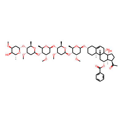 [(3S,8S,9R,10R,12R,13S,14R,17R)-17-acetyl-8,14-dihydroxy-3-[(2R,4S,5R,6R)-5-[(2S,4S,5R,6R)-5-[(2S,4S,5R,6R)-5-[(2S,4S,5R,6R)-5-[(2S,4S,5R,6R)-5-hydroxy-4-methoxy-6-methyloxan-2-yl]oxy-4-methoxy-6-methyloxan-2-yl]oxy-4-methoxy-6-methyloxan-2-yl]oxy-4-methoxy-6-methyloxan-2-yl]oxy-4-methoxy-6-methyloxan-2-yl]oxy-10,13-dimethyl-2,3,4,7,9,11,12,15,16,17-decahydro-1H-cyclopenta[a]phenanthren-12-yl] benzoate