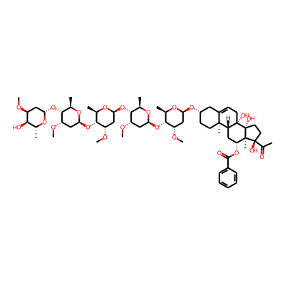[(3S,8S,9R,10R,12R,13S,14R,17R)-17-acetyl-8,14,17-trihydroxy-3-[(2R,4S,5R,6R)-5-[(2S,4S,5R,6R)-5-[(2S,4S,5R,6R)-5-[(2S,4S,5R,6R)-5-[(2S,4S,5R,6R)-5-hydroxy-4-methoxy-6-methyloxan-2-yl]oxy-4-methoxy-6-methyloxan-2-yl]oxy-4-methoxy-6-methyloxan-2-yl]oxy-4-methoxy-6-methyloxan-2-yl]oxy-4-methoxy-6-methyloxan-2-yl]oxy-10,13-dimethyl-1,2,3,4,7,9,11,12,15,16-decahydrocyclopenta[a]phenanthren-12-yl] benzoate
