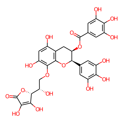[(2R,3R)-8-[(2S)-2-[(2R)-3,4-dihydroxy-5-oxo-2H-furan-2-yl]-2-hydroxyethoxy]-5,7-dihydroxy-2-(3,4,5-trihydroxyphenyl)-3,4-dihydro-2H-chromen-3-yl] 3,4,5-trihydroxybenzoate