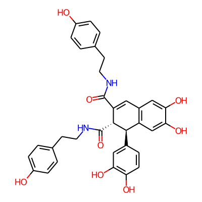 (1R,2S)-1-(3,4-dihydroxyphenyl)-6,7-dihydroxy-2-N,3-N-bis[2-(4-hydroxyphenyl)ethyl]-1,2-dihydronaphthalene-2,3-dicarboxamide