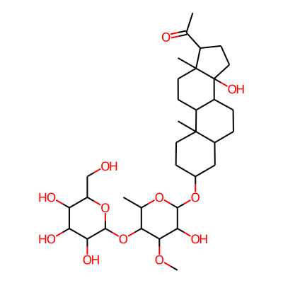 1-[14-Hydroxy-3-[3-hydroxy-4-methoxy-6-methyl-5-[3,4,5-trihydroxy-6-(hydroxymethyl)oxan-2-yl]oxyoxan-2-yl]oxy-10,13-dimethyl-1,2,3,4,5,6,7,8,9,11,12,15,16,17-tetradecahydrocyclopenta[a]phenanthren-17-yl]ethanone
