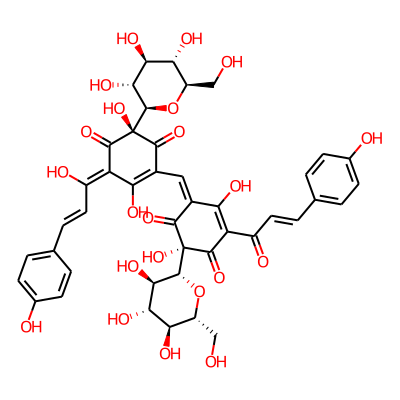 (2R,6Z)-6-[[(3Z,5S)-2,5-dihydroxy-3-[(E)-1-hydroxy-3-(4-hydroxyphenyl)prop-2-enylidene]-4,6-dioxo-5-[(2R,3R,4S,5S,6R)-3,4,5-trihydroxy-6-(hydroxymethyl)oxan-2-yl]cyclohexen-1-yl]methylidene]-2,5-dihydroxy-4-[(E)-3-(4-hydroxyphenyl)prop-2-enoyl]-2-[(2R,3R,