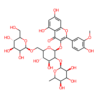 Isorhamnetin 3-rhamnosyl-(1->2)-[glucosyl-(1->6)-glucoside]