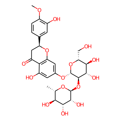 (S)-7-(((2-O-6-Deoxy-alpha-L-mannopyranosyl)-beta-D-glucopyranosyl)oxy)-2,3-dihydro-5-hydroxy-2-(3-hydroxy-4-methoxyphenyl)-4H-1-benzopyran-4-one