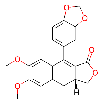 (9aR)-4-(1,3-benzodioxol-5-yl)-6,7-dimethoxy-9,9a-dihydro-1H-benzo[f][2]benzofuran-3-one