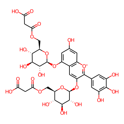 Delphinidin 3,5-bis(6-O-malonylglucoside)