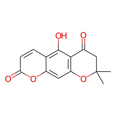 5-hydroxy-2,2-dimethyl-3H-pyrano[3,2-g]chromene-4,8-dione