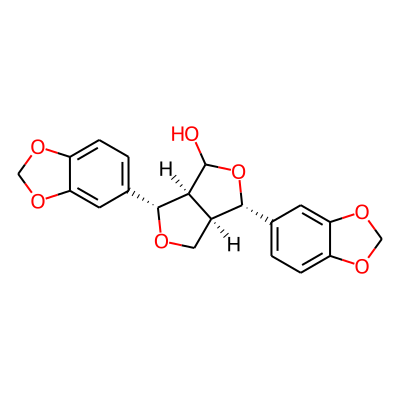 (3S,3aalpha,6aalpha)-3alpha,6alpha-Bis(1,3-benzodioxole-5-yl)tetrahydro-1H,3H-furo[3,4-c]furan-1-ol