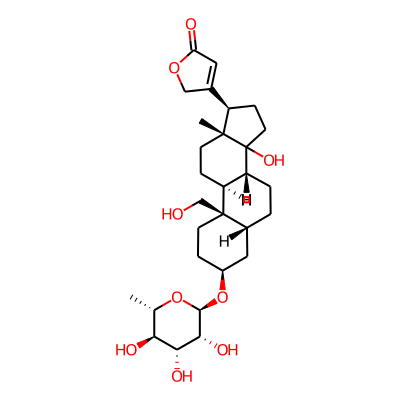 3-[(3S,5R,8R,9S,10R,13R,17R)-14-hydroxy-10-(hydroxymethyl)-13-methyl-3-[(2R,3R,4R,5R,6S)-3,4,5-trihydroxy-6-methyloxan-2-yl]oxy-1,2,3,4,5,6,7,8,9,11,12,15,16,17-tetradecahydrocyclopenta[a]phenanthren-17-yl]-2H-furan-5-one