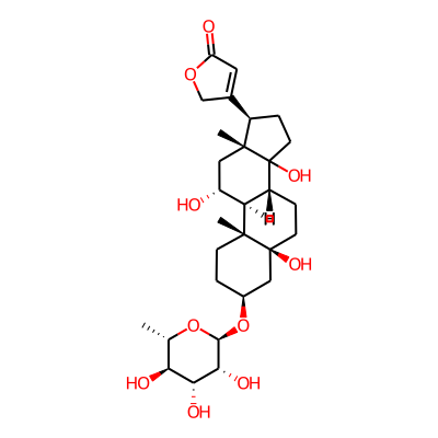 3-[(3S,5S,8R,9S,10R,11R,13R,17R)-5,11,14-trihydroxy-10,13-dimethyl-3-[(2R,3R,4R,5R,6S)-3,4,5-trihydroxy-6-methyloxan-2-yl]oxy-2,3,4,6,7,8,9,11,12,15,16,17-dodecahydro-1H-cyclopenta[a]phenanthren-17-yl]-2H-furan-5-one