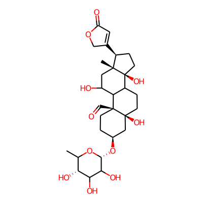 (3S,5S,10S,11R,13R,14S,17R)-5,11,14-trihydroxy-13-methyl-17-(5-oxo-2H-furan-3-yl)-3-[(2S,5S)-3,4,5-trihydroxy-6-methyloxan-2-yl]oxy-2,3,4,6,7,8,9,11,12,15,16,17-dodecahydro-1H-cyclopenta[a]phenanthrene-10-carbaldehyde